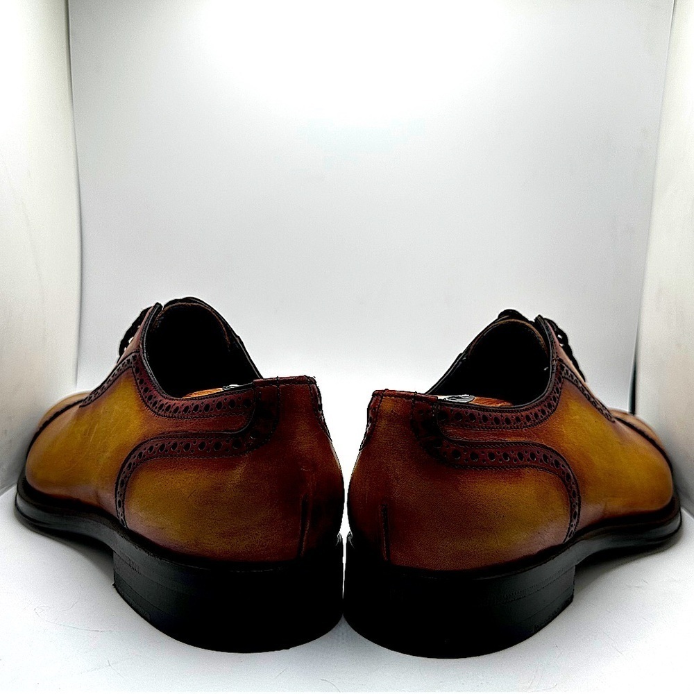 STUNNING Zampiere Burnished Calf-Skin Leather Cap-Toe Oxfords 🤩🤩🤩 MINT COND. - Picture 6 of 16
